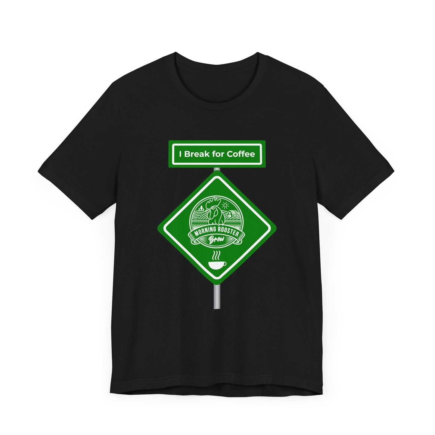 Coffee Road Sign Unisex Jersey Short Sleeve Tee