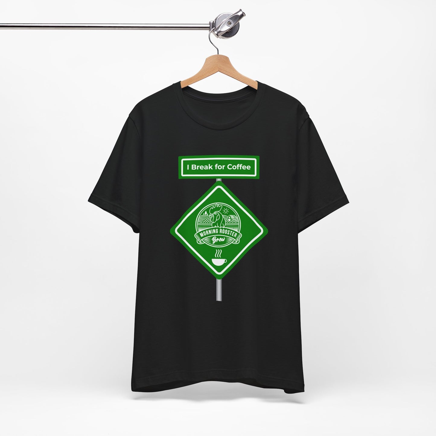 Coffee Road Sign Unisex Jersey Short Sleeve Tee