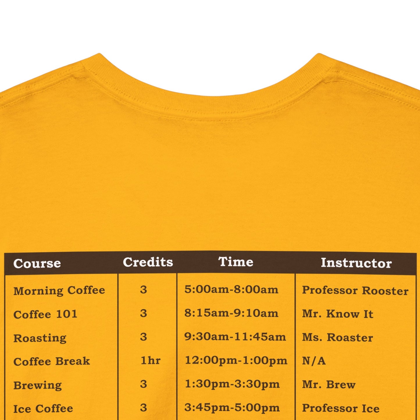University Class Schedule Unisex Heavy Cotton Tee