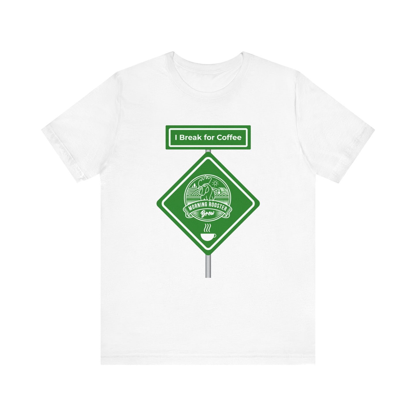Coffee Road Sign Unisex Jersey Short Sleeve Tee