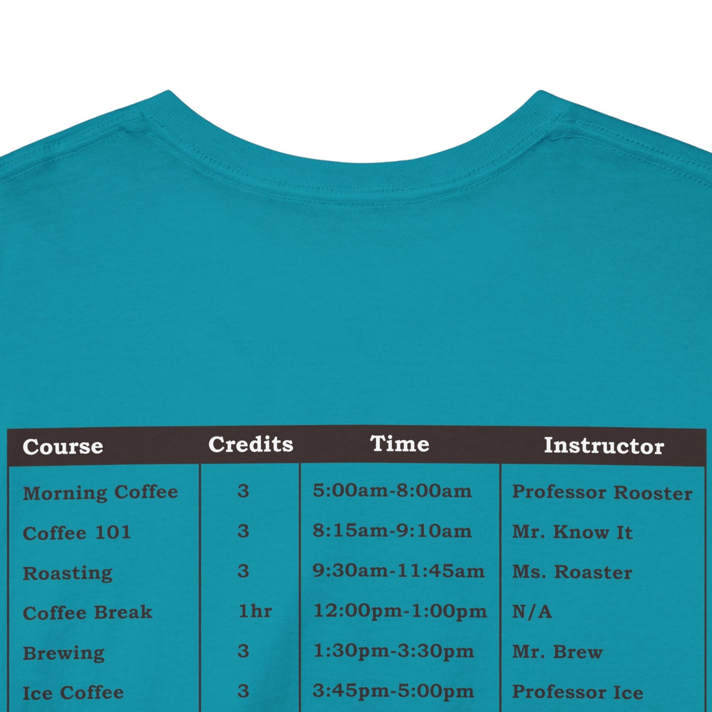 University Class Schedule Unisex Heavy Cotton Tee