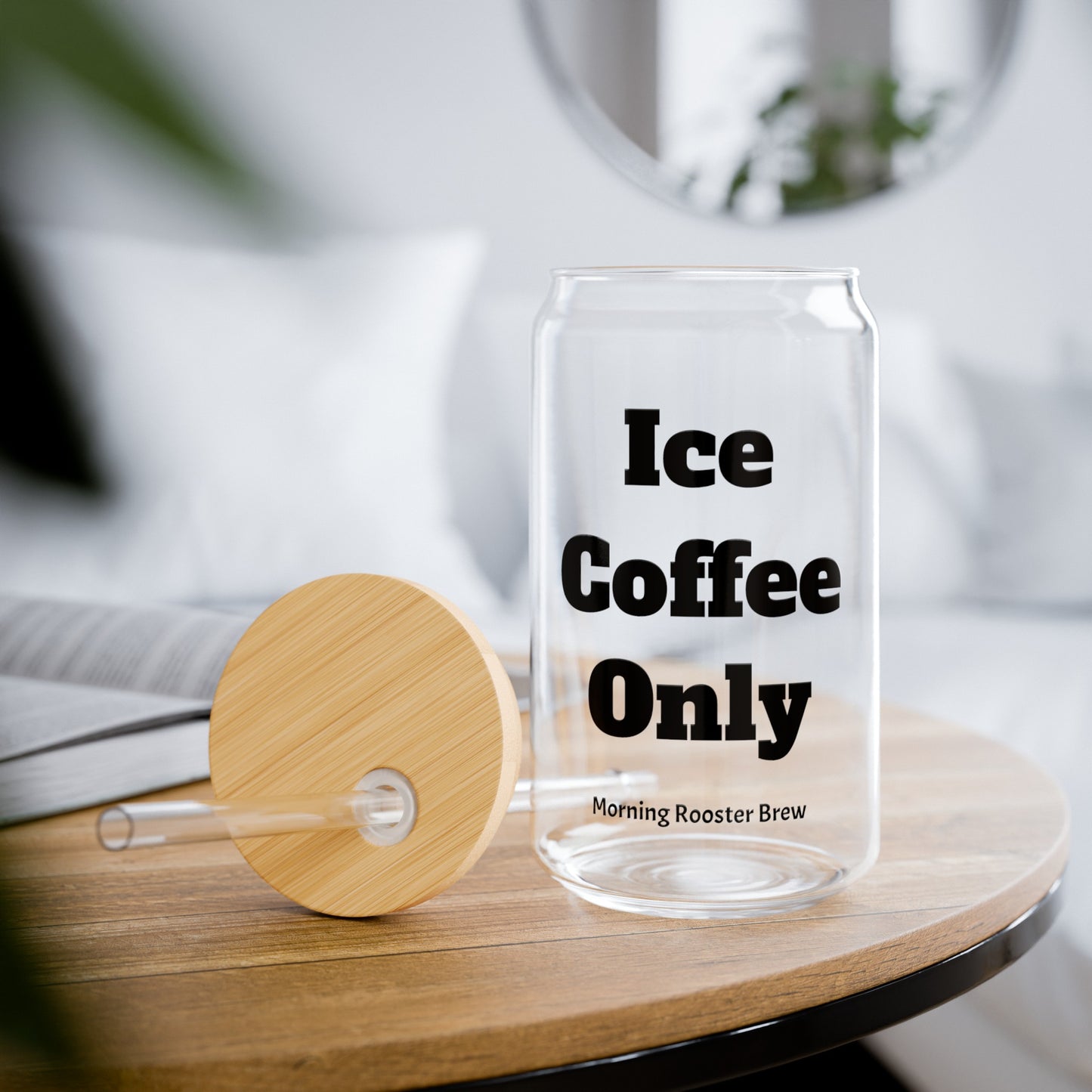Iced Coffee Only Glass,16 oz