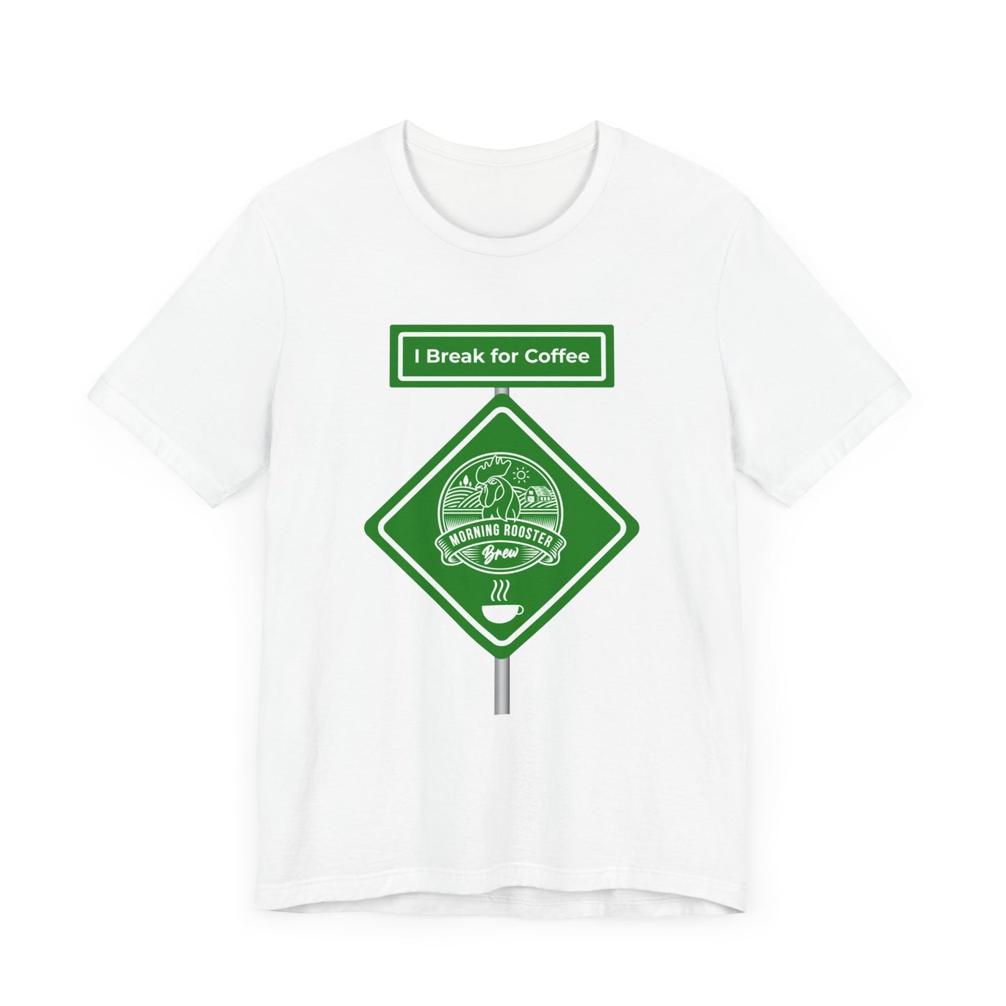 Coffee Road Sign Unisex Jersey Short Sleeve Tee