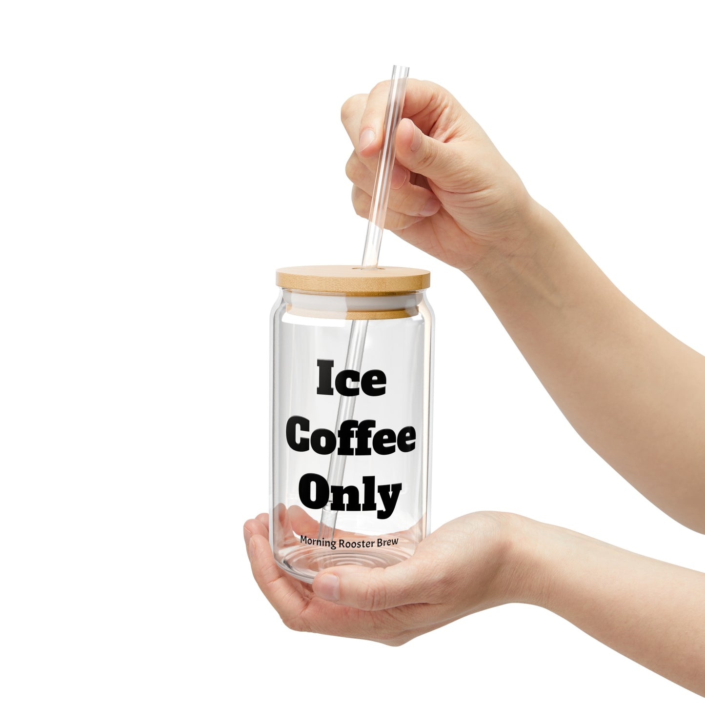 Iced Coffee Only Glass,16 oz