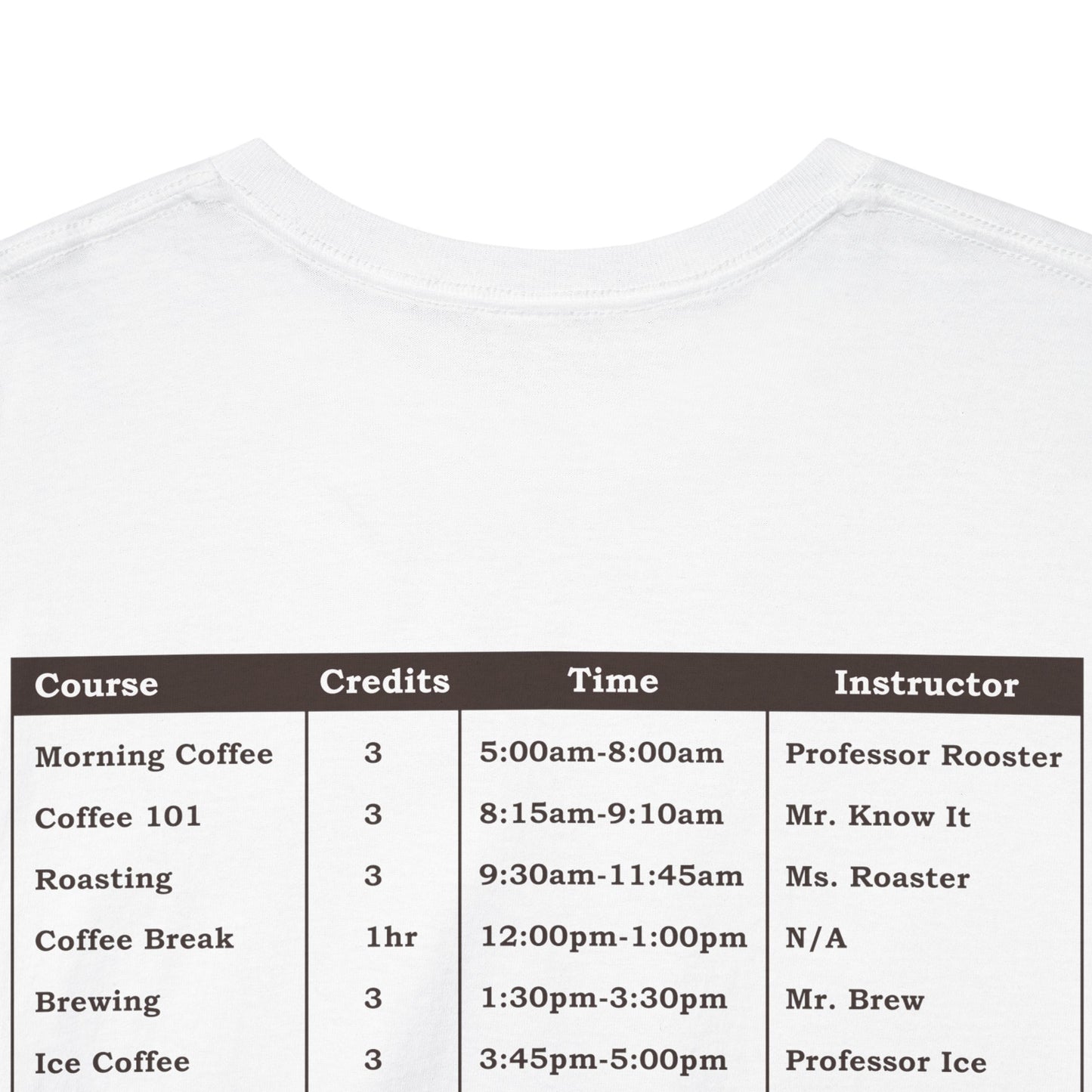University Class Schedule Unisex Heavy Cotton Tee