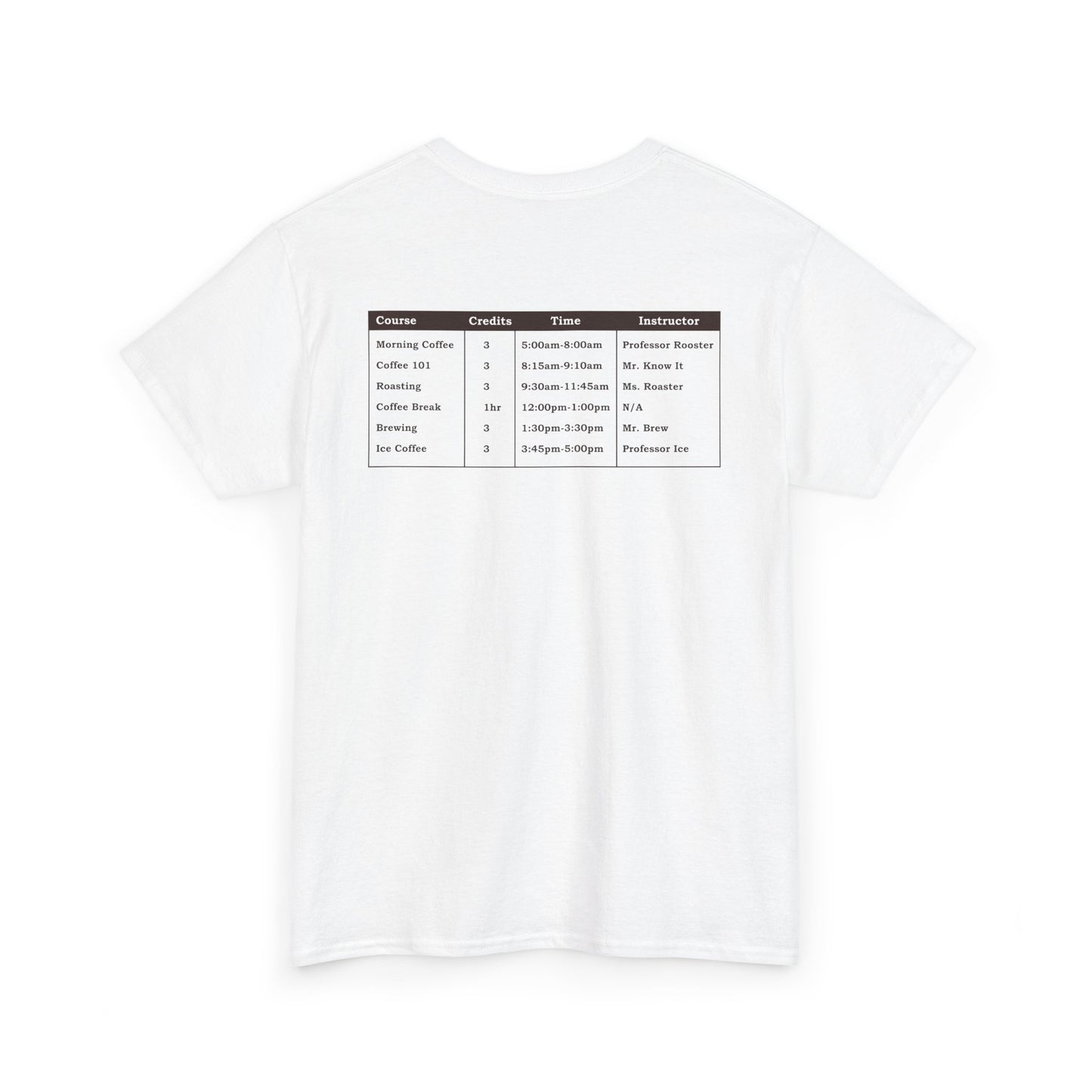 University Class Schedule Unisex Heavy Cotton Tee