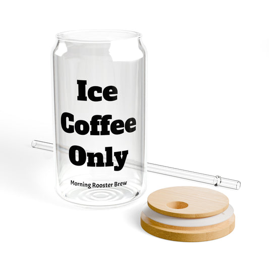 Iced Coffee Only Glass,16 oz