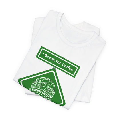Coffee Road Sign Unisex Jersey Short Sleeve Tee