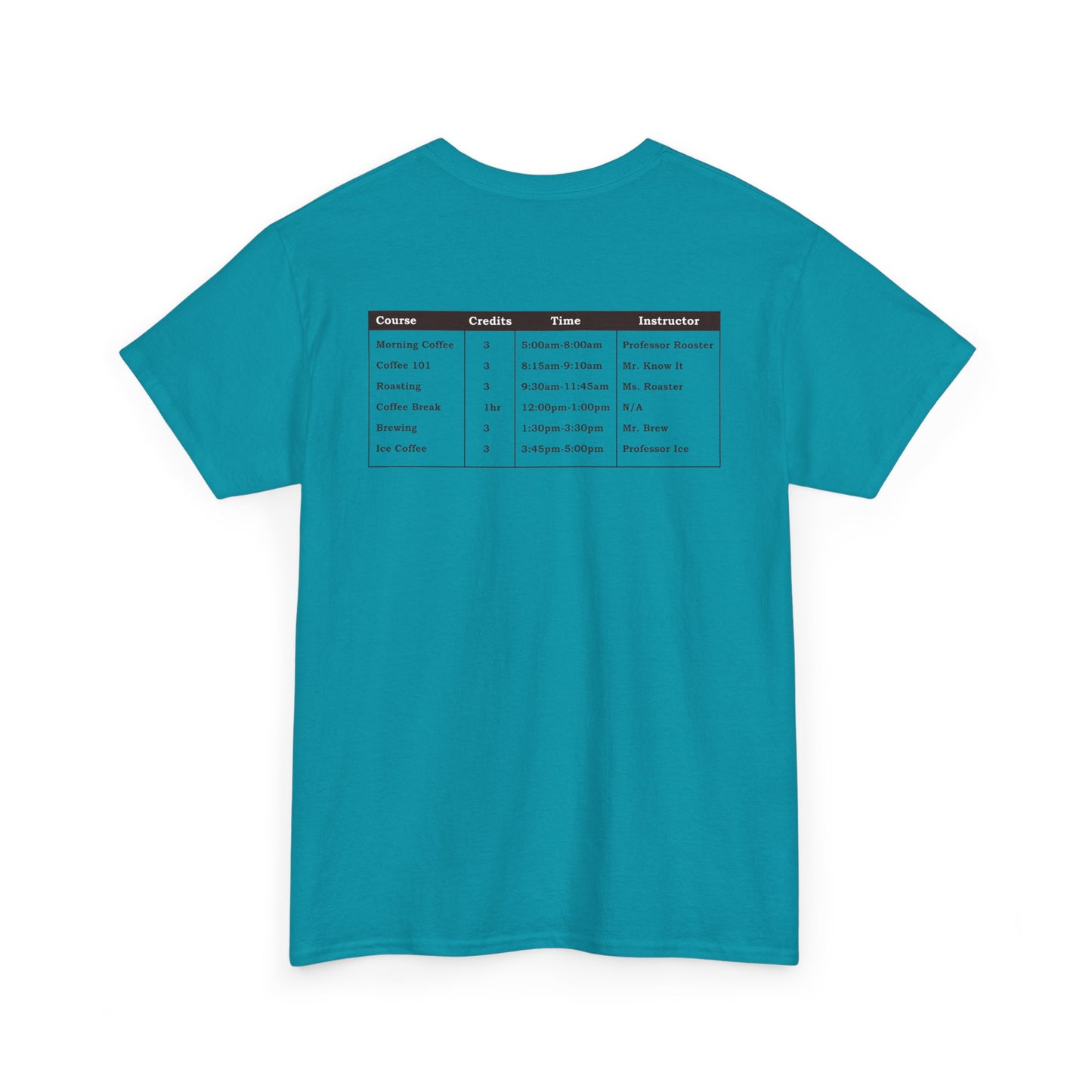 University Class Schedule Unisex Heavy Cotton Tee