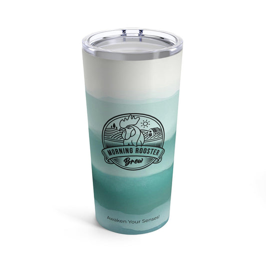 Awaken your senses Tumbler 20oz, Green Gradient - Morning Rooster Brew™