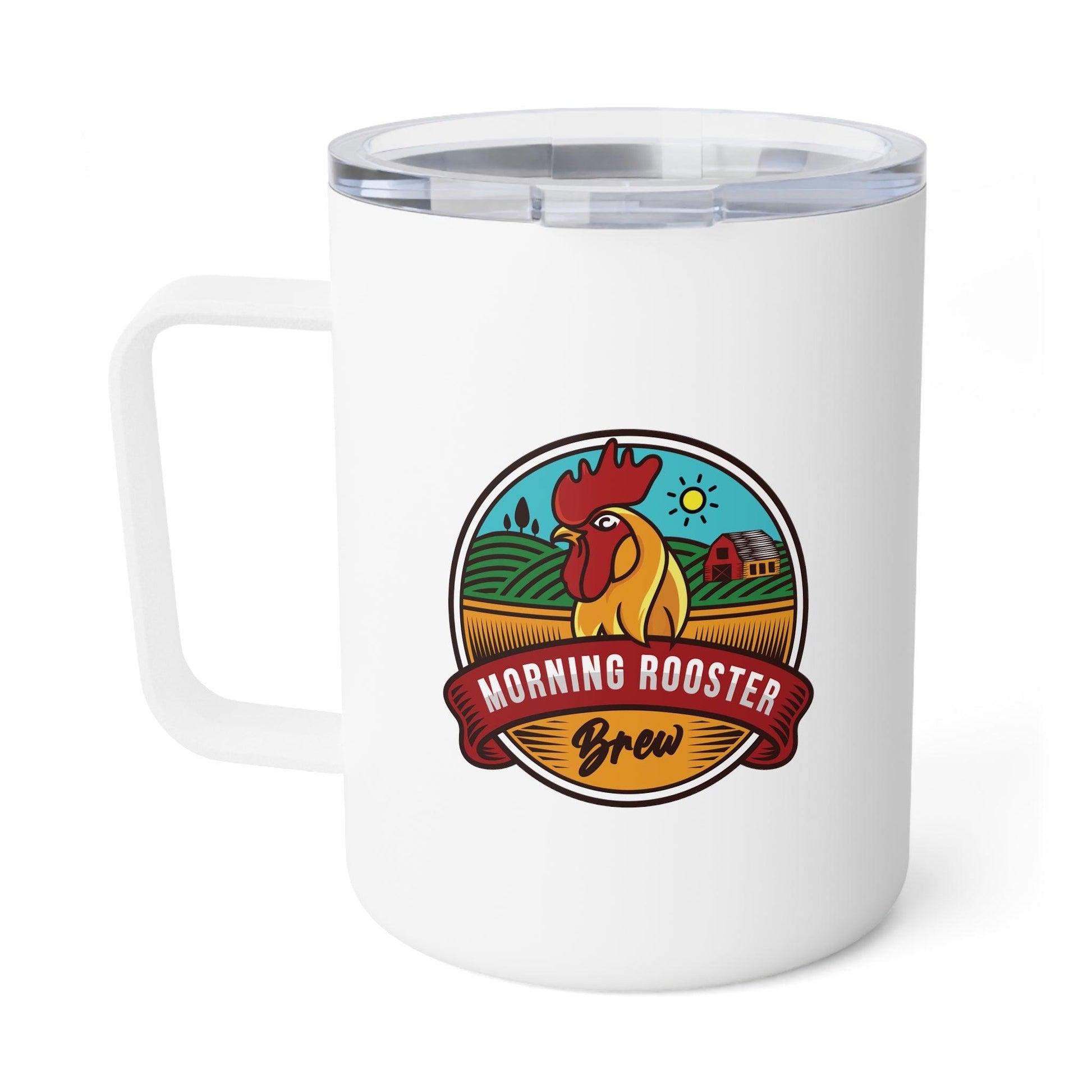 Morning Rooster Mockup Insulated Coffee Mug, 10oz - Morning Rooster Brew™