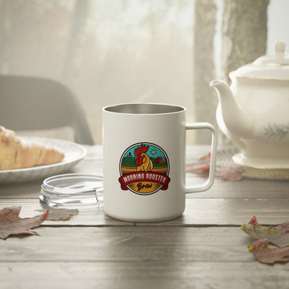 Morning Rooster Mockup Insulated Coffee Mug, 10oz - Morning Rooster Brew™